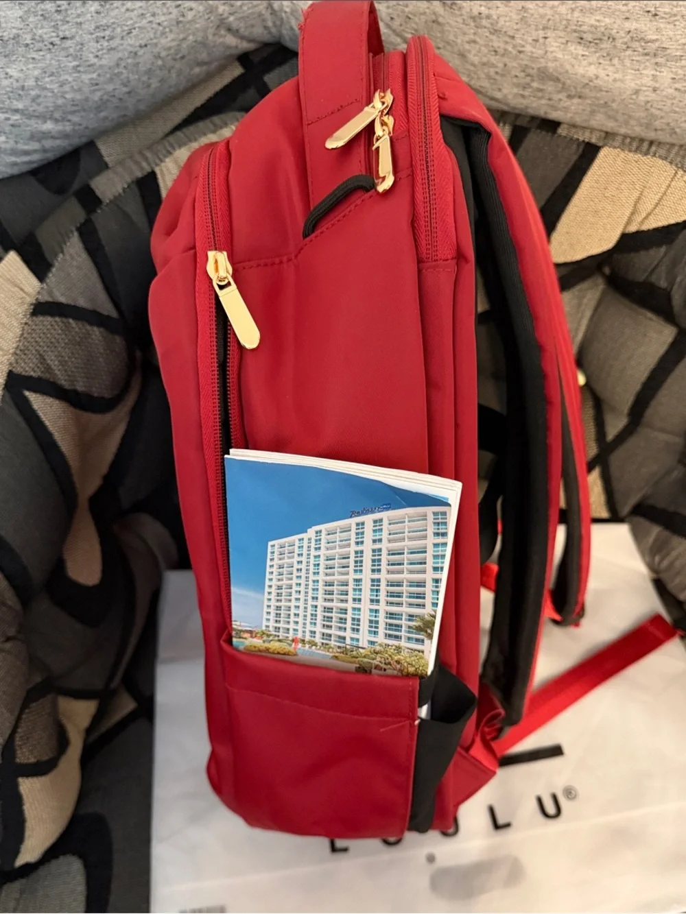 LOULU-Burgundy Red-Large Laptop Backpack